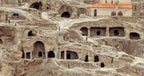 Detailed view of the stone corridors and historic architecture of the ancient Uplistsikhe cave town